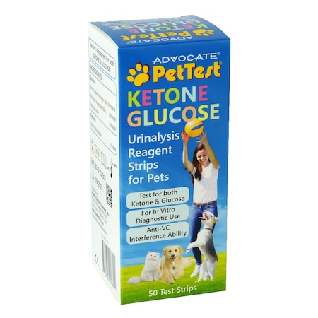 PetTest Ketone Glucose Strips For Pets - 50 Strips